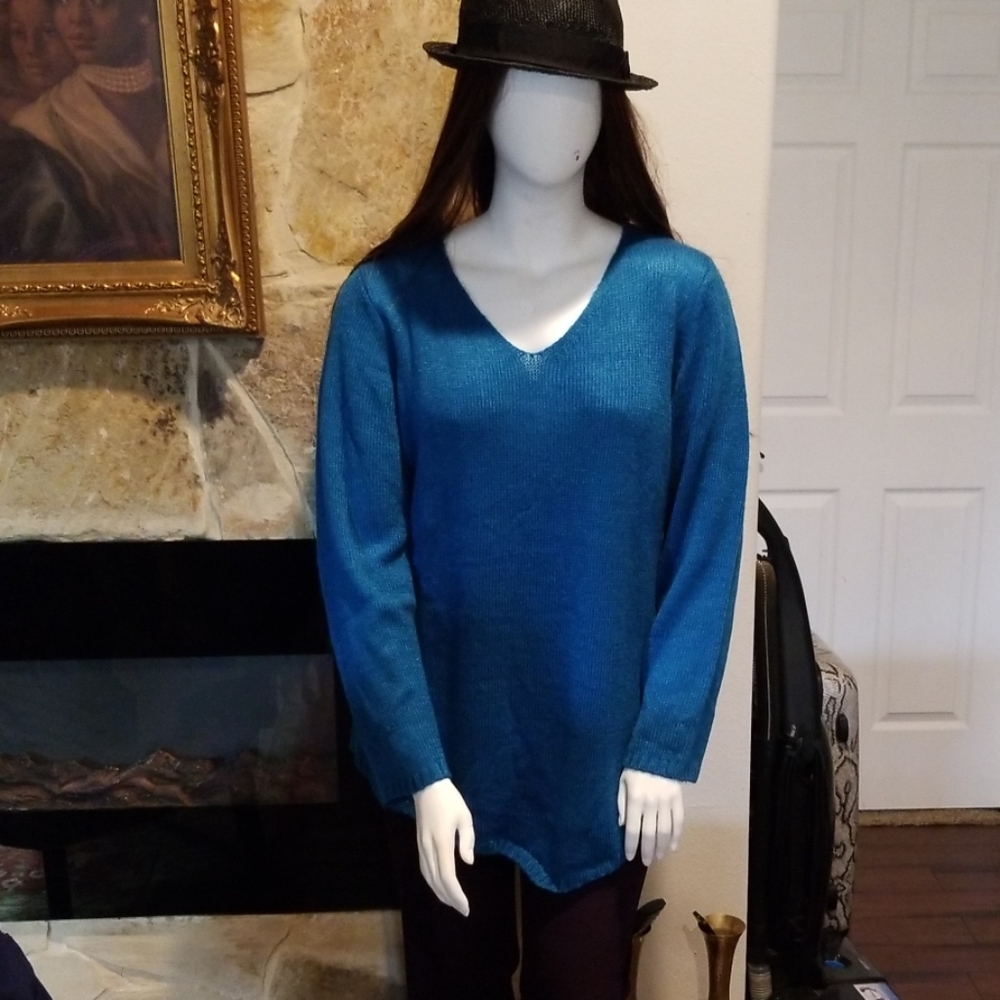 New V-neck/medium weight sweater